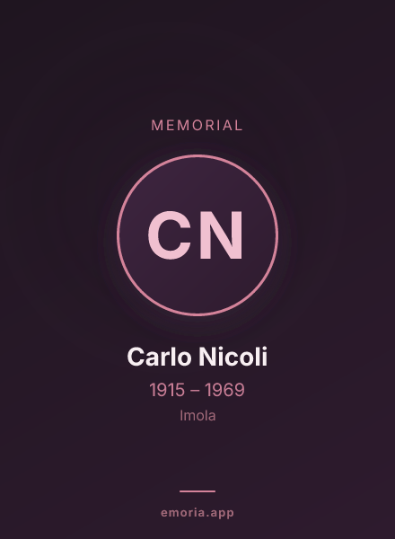 Memorial portrait of Carlo Nicoli