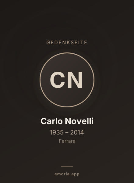 Gedenkportrait von Carlo Novelli