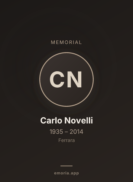 Memorial portrait of Carlo Novelli