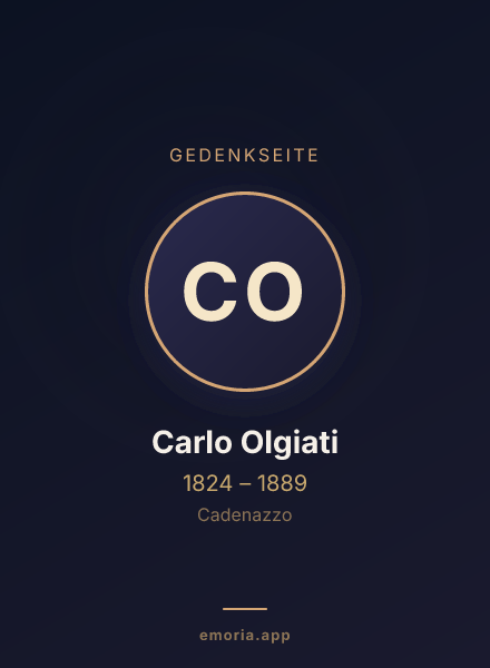 Gedenkportrait von Carlo Olgiati