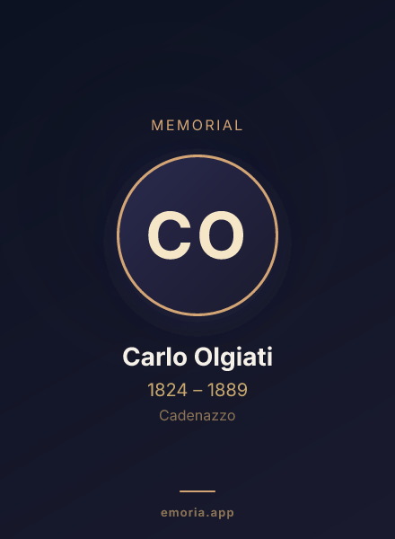 Memorial portrait of Carlo Olgiati