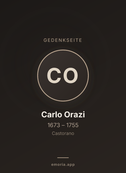 Gedenkportrait von Carlo Orazi