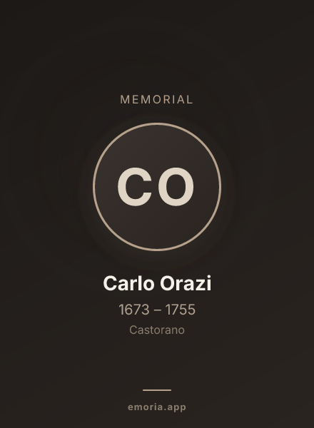 Memorial portrait of Carlo Orazi