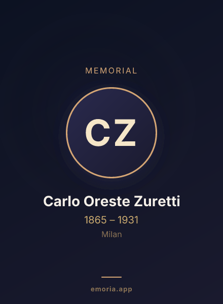 Memorial portrait of Carlo Oreste Zuretti