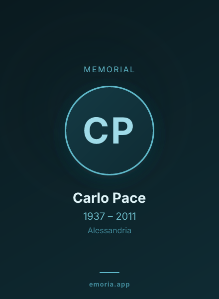 Memorial portrait of Carlo Pace