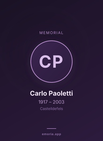 Memorial portrait of Carlo Paoletti