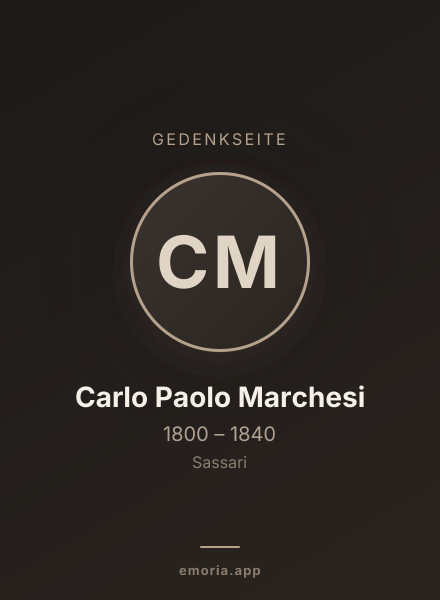 Gedenkportrait von Carlo Paolo Marchesi
