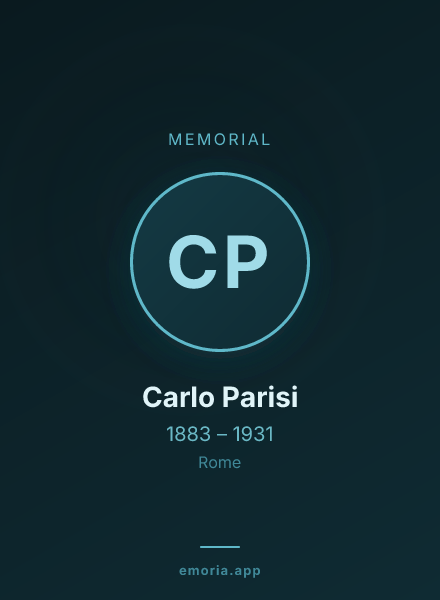 Memorial portrait of Carlo Parisi