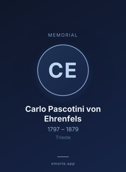 Memorial portrait of Carlo Pascotini von Ehrenfels