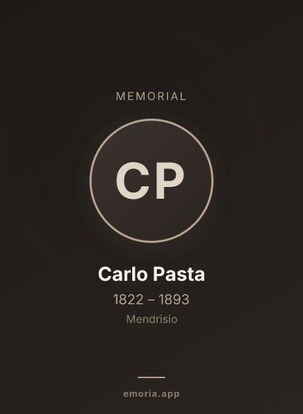 Memorial portrait of Carlo Pasta