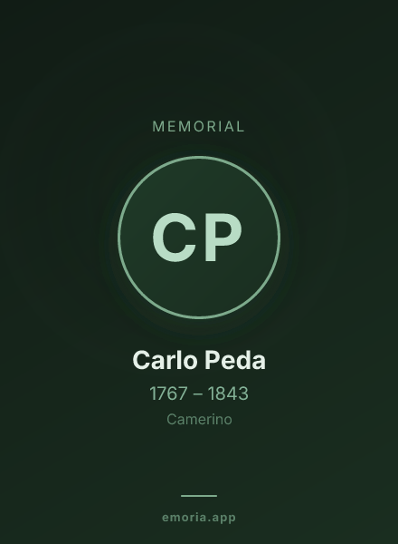 Memorial portrait of Carlo Peda
