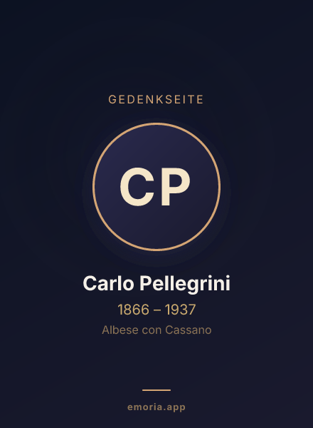 Gedenkportrait von Carlo Pellegrini