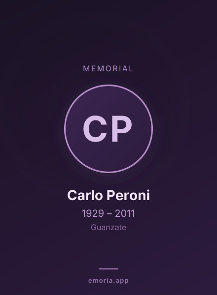 Memorial portrait of Carlo Peroni