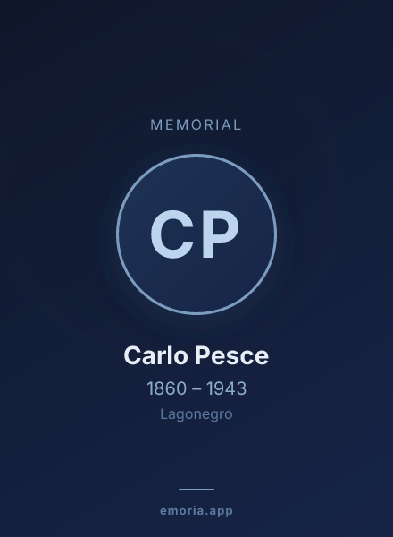 Memorial portrait of Carlo Pesce