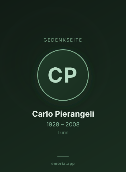 Gedenkportrait von Carlo Pierangeli