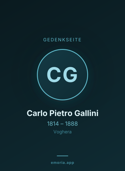 Gedenkportrait von Carlo Pietro Gallini