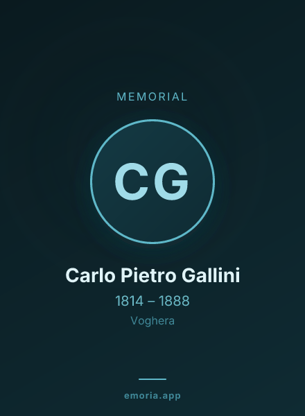 Memorial portrait of Carlo Pietro Gallini