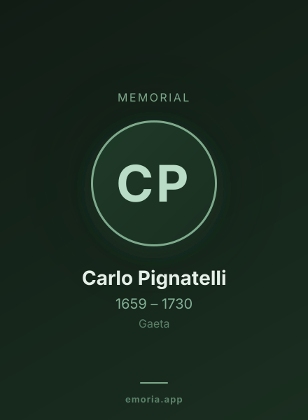 Memorial portrait of Carlo Pignatelli