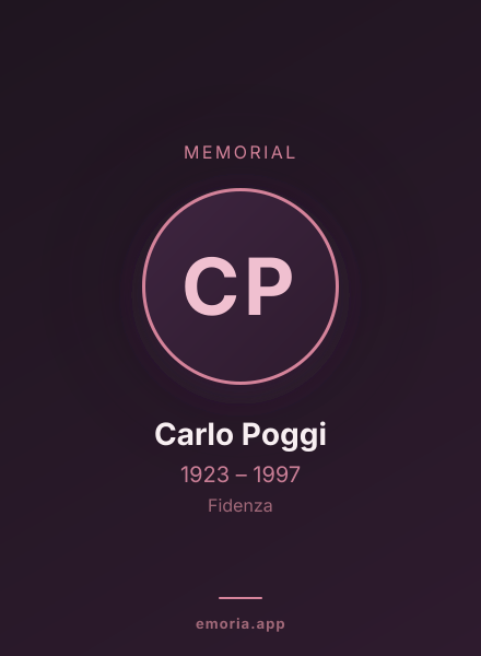 Memorial portrait of Carlo Poggi