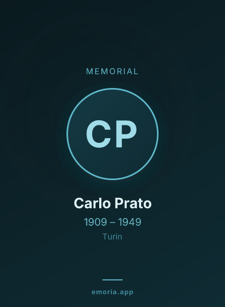 Memorial portrait of Carlo Prato