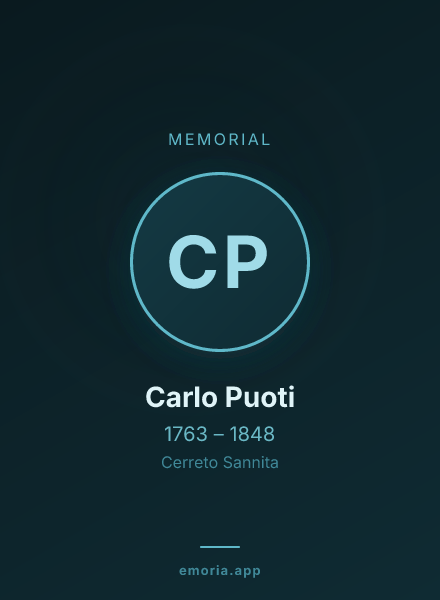 Memorial portrait of Carlo Puoti