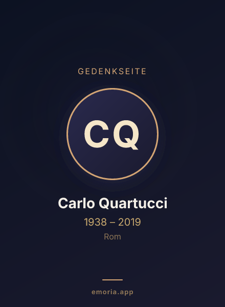 Gedenkportrait von Carlo Quartucci