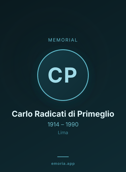 Memorial portrait of Carlo Radicati di Primeglio