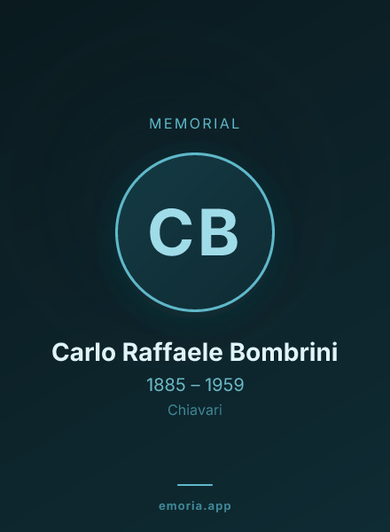 Memorial portrait of Carlo Raffaele Bombrini