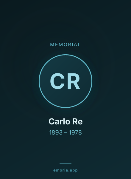 Memorial portrait of Carlo Re