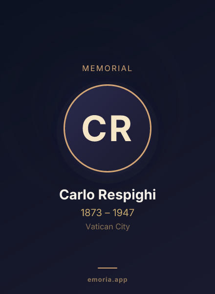 Memorial portrait of Carlo Respighi