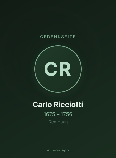 Gedenkportrait von Carlo Ricciotti