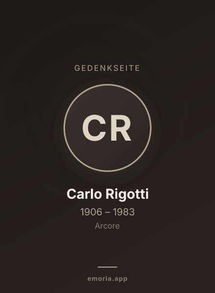 Gedenkportrait von Carlo Rigotti