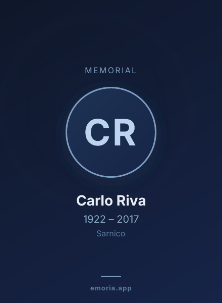 Memorial portrait of Carlo Riva