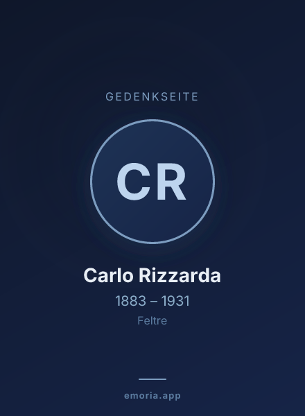 Gedenkportrait von Carlo Rizzarda