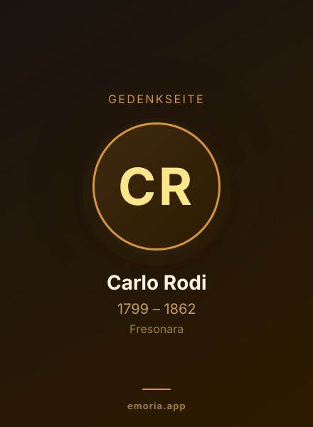 Gedenkportrait von Carlo Rodi