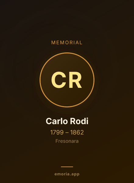 Memorial portrait of Carlo Rodi