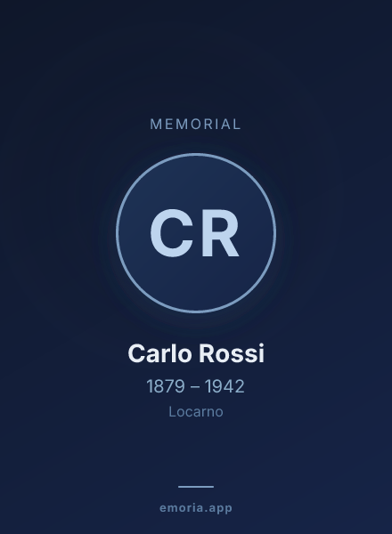 Memorial portrait of Carlo Rossi