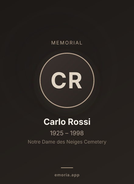 Memorial portrait of Carlo Rossi