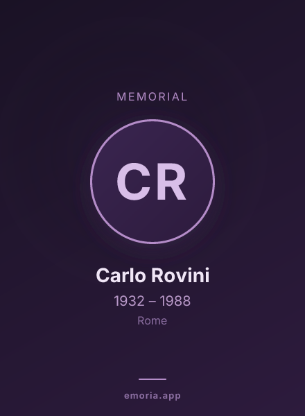Memorial portrait of Carlo Rovini