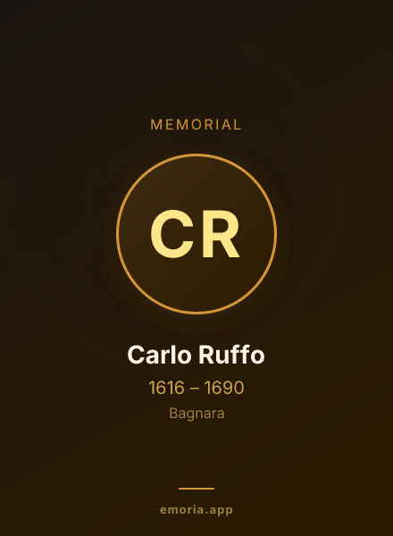 Memorial portrait of Carlo Ruffo