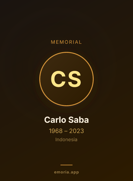 Memorial portrait of Carlo Saba