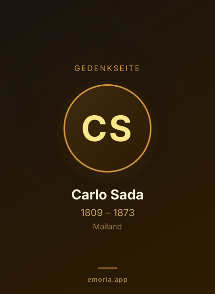 Gedenkportrait von Carlo Sada