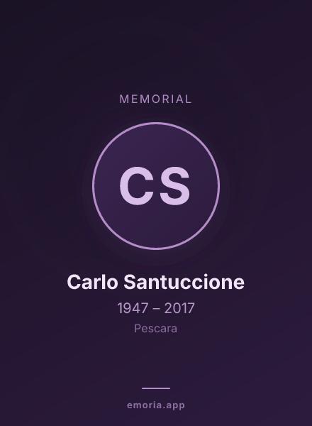 Memorial portrait of Carlo Santuccione