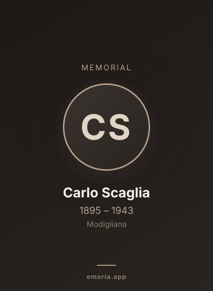 Memorial portrait of Carlo Scaglia