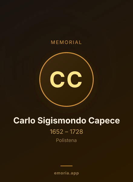 Memorial portrait of Carlo Sigismondo Capece