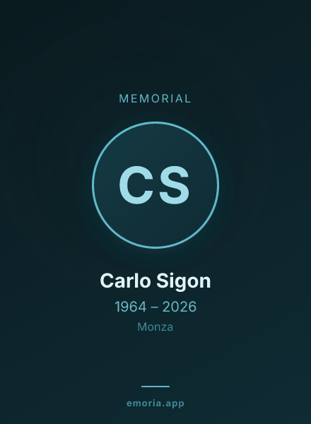 Memorial portrait of Carlo Sigon