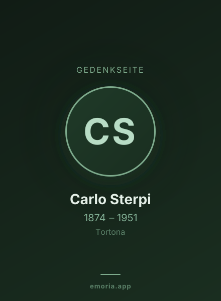 Gedenkportrait von Carlo Sterpi