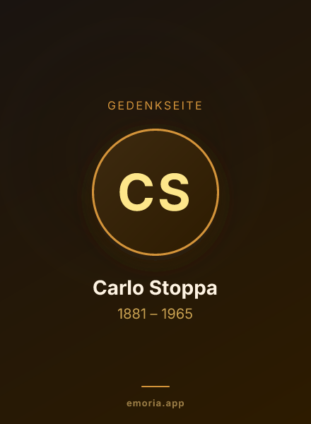 Gedenkportrait von Carlo Stoppa