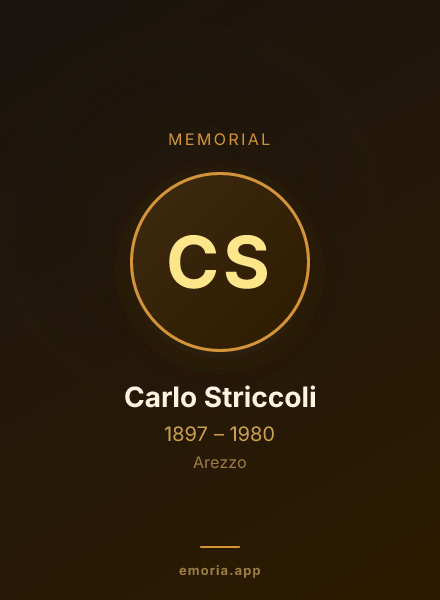 Memorial portrait of Carlo Striccoli