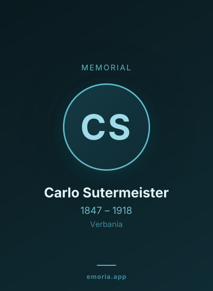 Memorial portrait of Carlo Sutermeister